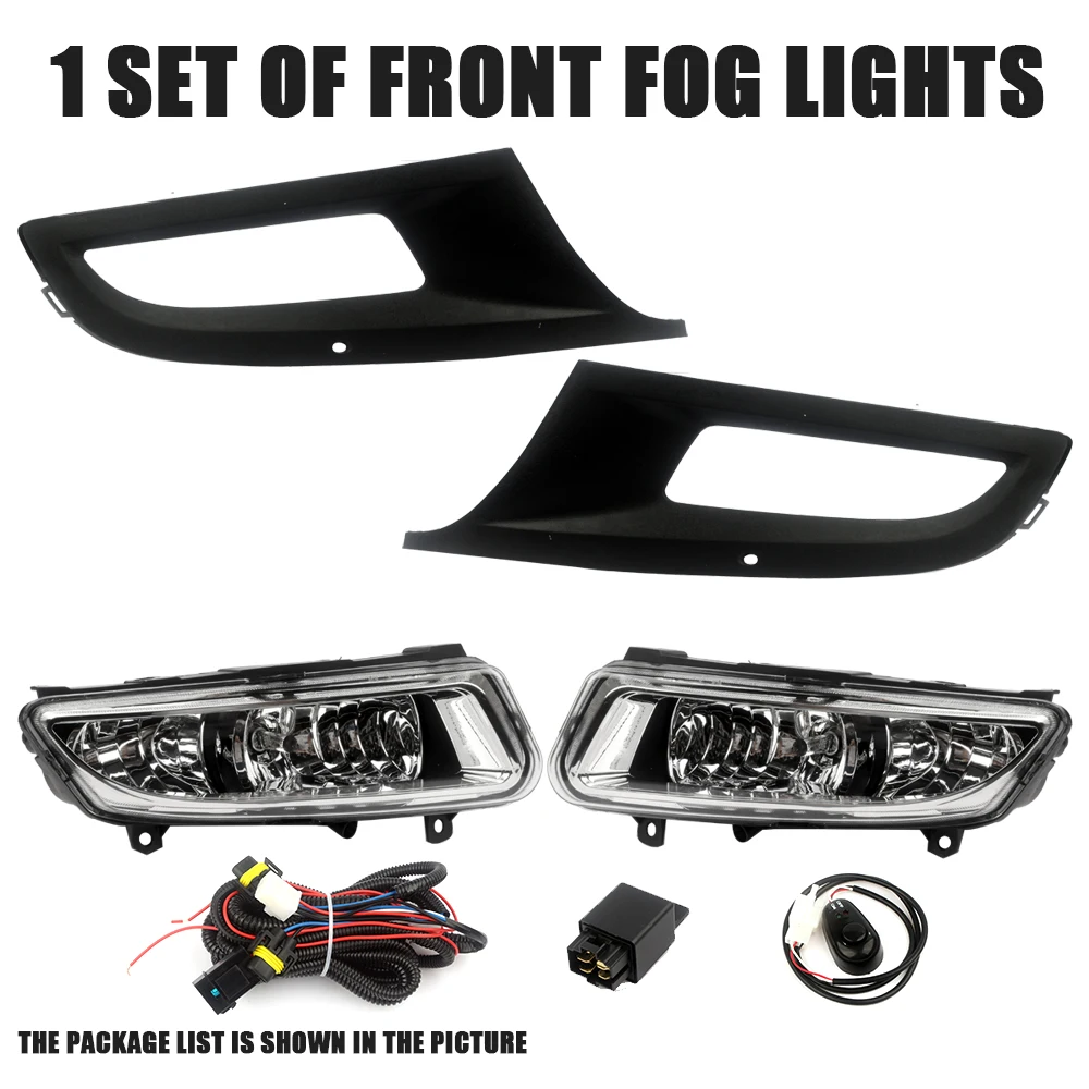 Front Bumper Fog Lamp UpgradeKit FOR Volkswagen Polo 2010 2011 2012 2013 Version Additional Foglight Set Switch + Wiring