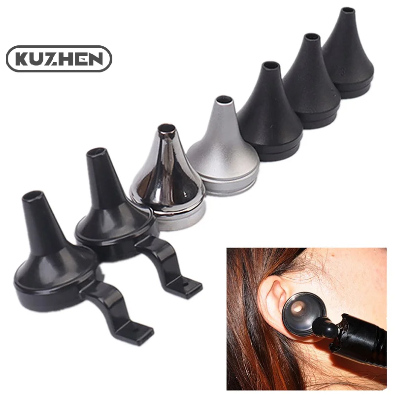 Medical Reusable Adult Child Non Disposable Speculum Earmuff Otoscope Accessory Ear Tip Funnel Nozzle Specula Cone Replacement