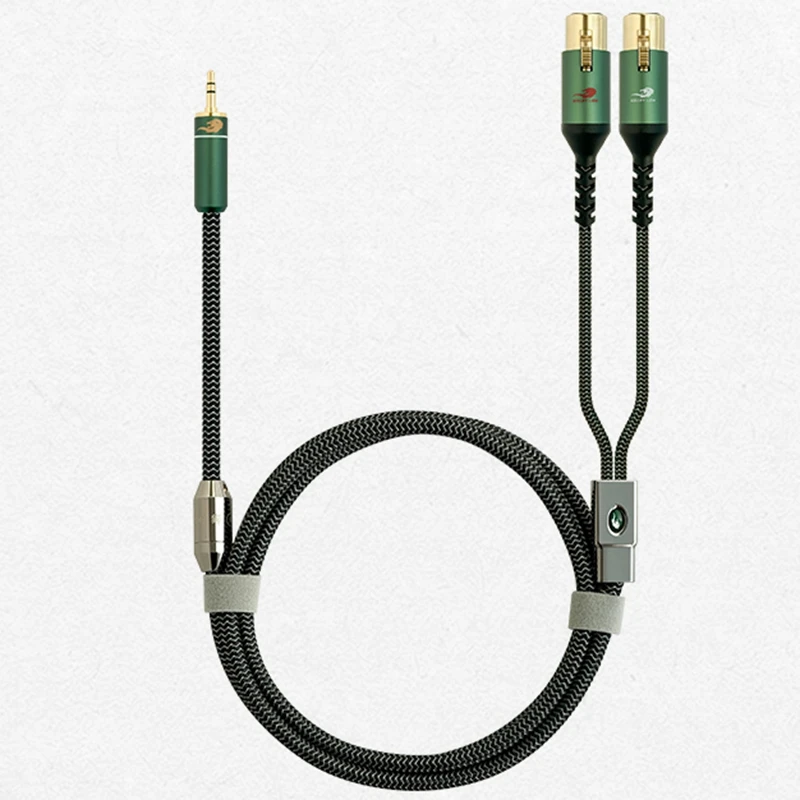 Classical Style Audio Cable 3.5mm Mini Jack to Dual Regular 3 Pin XLR Female for Smart Phone PC Mixer Console AMP 1M 2M 3M 5M 8M