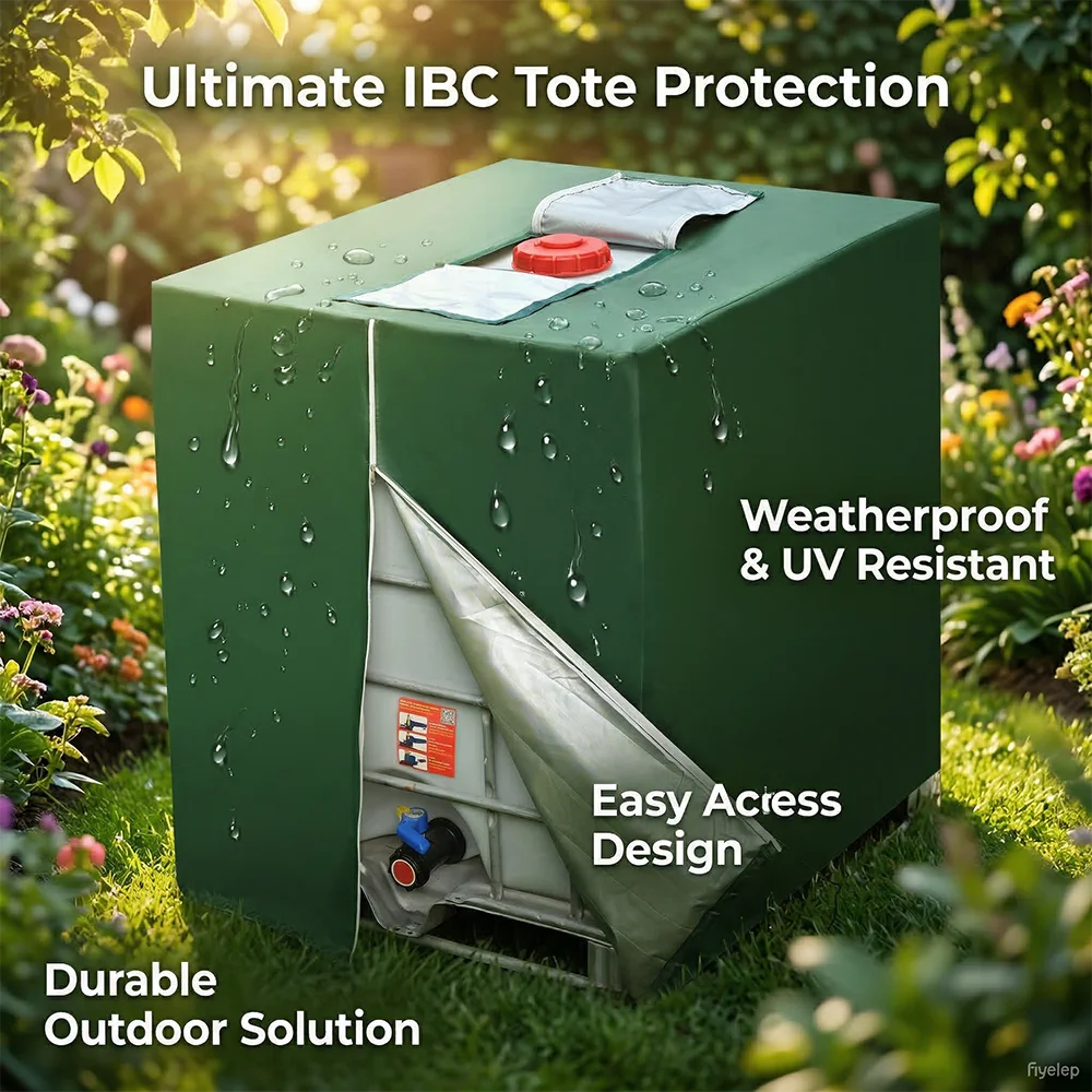

Oxidation Resistant IBC Tote Cover 275 Gallon Heavy Duty Waterproof IBC Water Tank Cover Outdoor Use