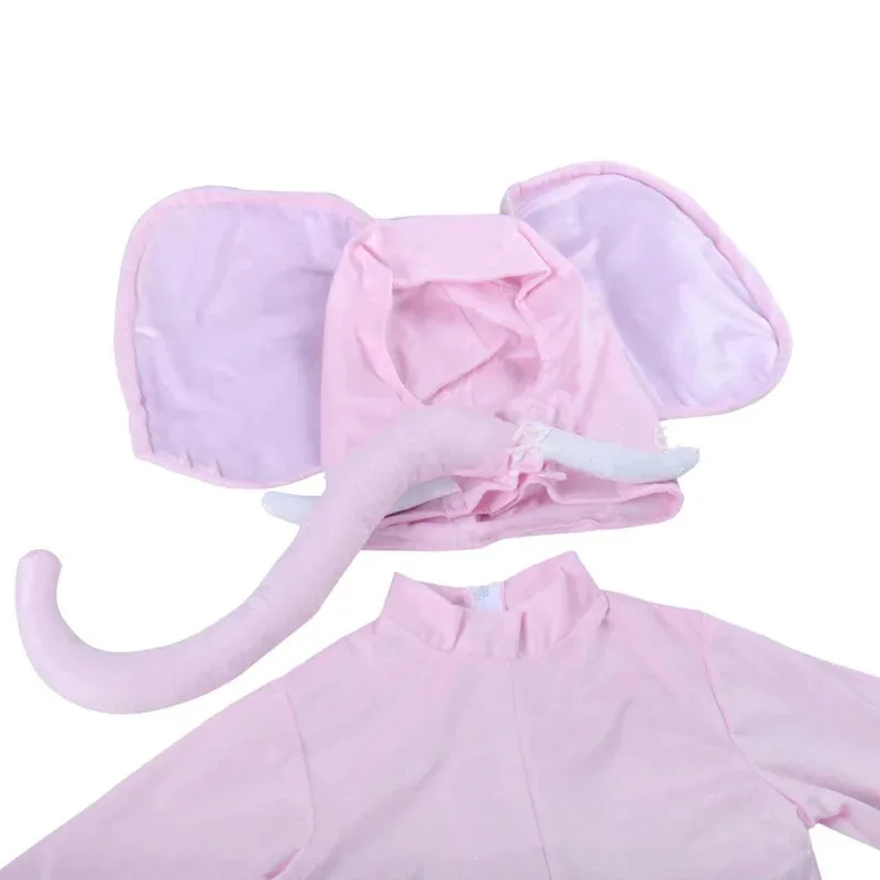LQ2023Neue Elefanten Cosplay Für Kinder Erwachsene Rosa Grau Tiere Halloween Kostüme Purim Karneval Leistung Zeigen Rolle Spielen