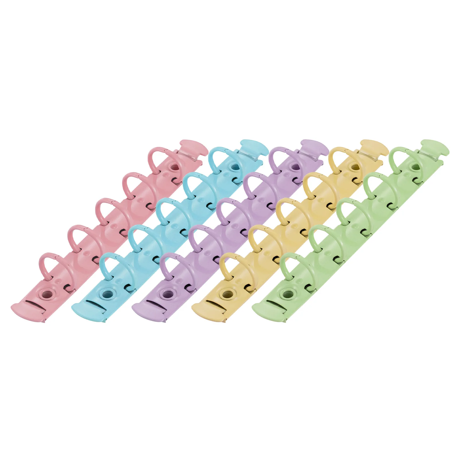 5 قطعة حلقات الموثق أوراق فضفاضة الملونة مشبك معدني مقاطع مقاومة للاهتراء كتاب خواتم DIY بها بنفسك دفتر البطاقات التعليمية