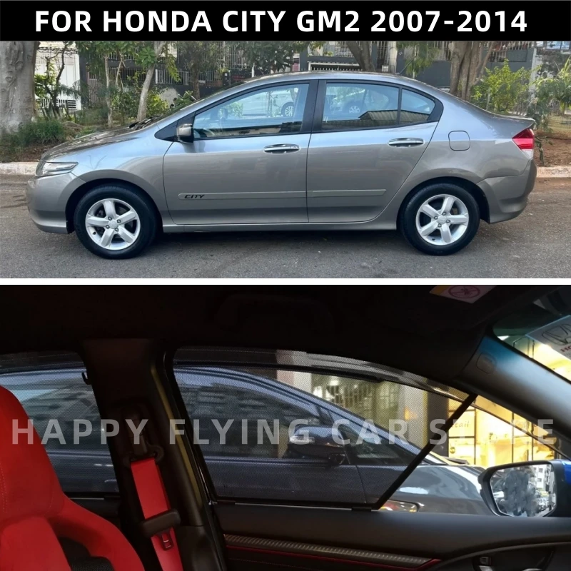

Подходит для HONDA CITY GM2 2007-2014, солнцезащитный козырек для автомобильных окон, солнцезащитная шторка для передних и боковых дверей, сетчатая шторка.