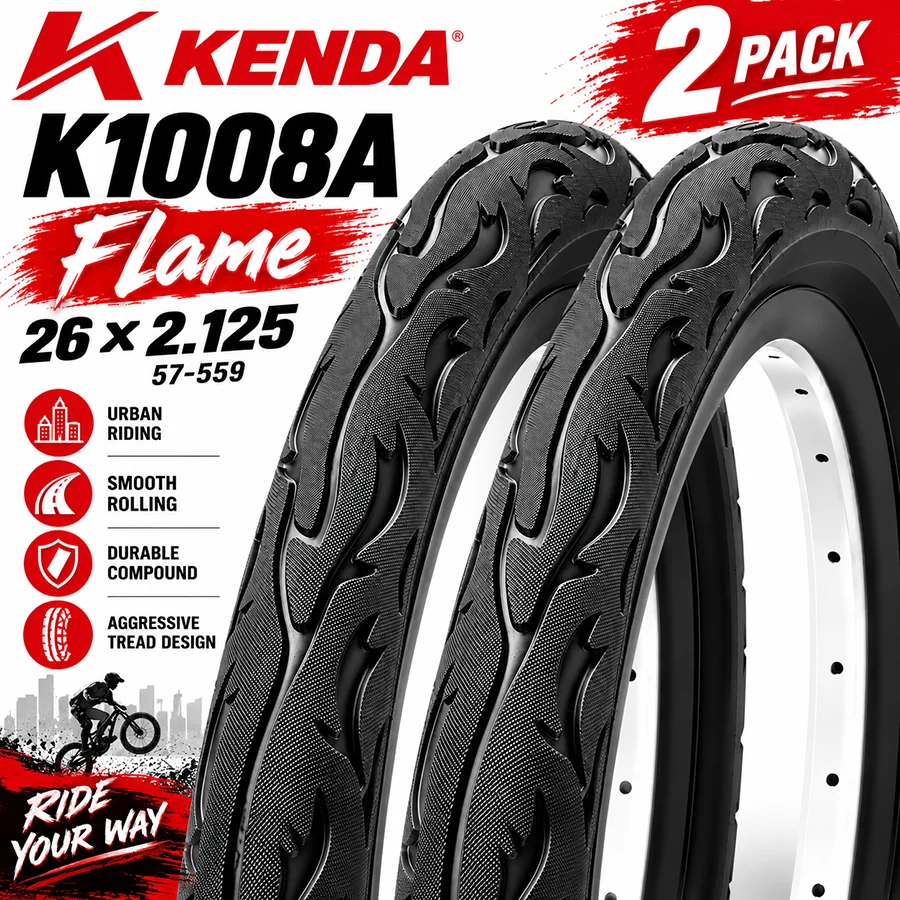KENDA K1008A Flame 26x2.125 Fahrradreifen 57-559 Urban Street MTB Fahrradreifen Glatt Rollender Langlebiger Fahrradreifen – Detail 2