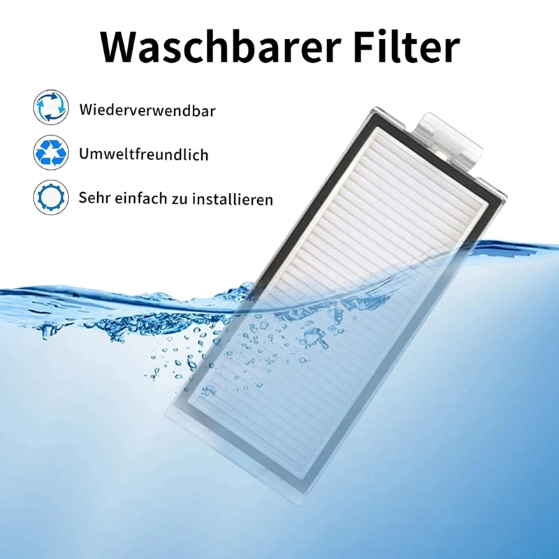 Zubehörset für Roborock Q8 Max/Q8 Max / Q5 Pro/Q5 Pro Staubsauger Hauptseiten bürste Hepa Filter