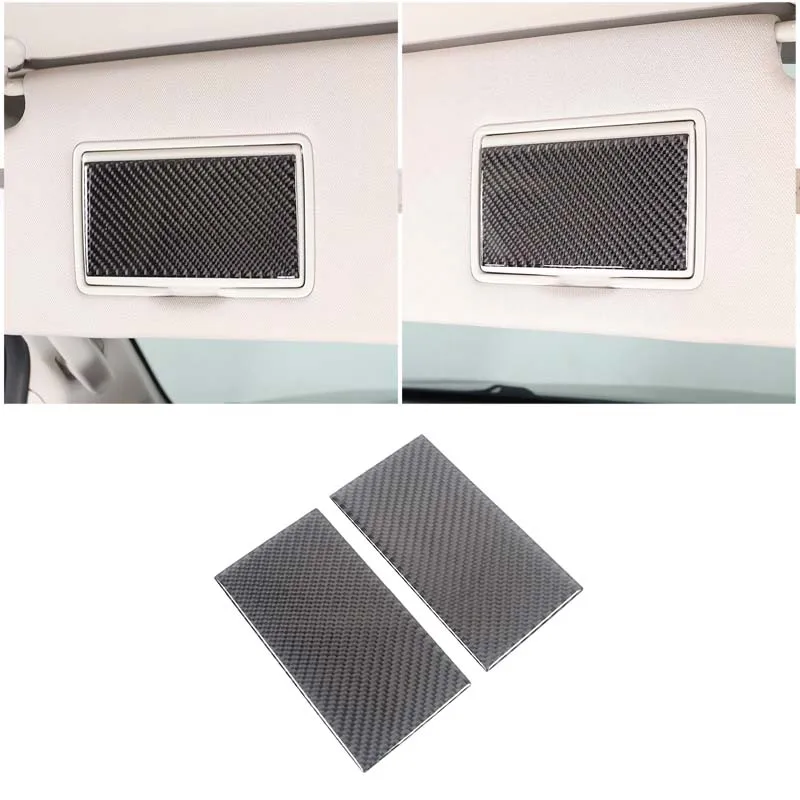 

For Nissan Titan 2016-2023 Soft Carbon Fiber Car Front Vanity Mirror Panel Cover Sticker Trim Accessories