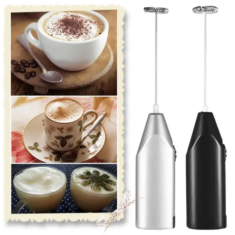 

Kitchen Electric Hand Whisk Mixer Coffee Milk Egg Beater Stainless Steel Frother Egg Electric Mini Handle Stirre Kitchen Tools