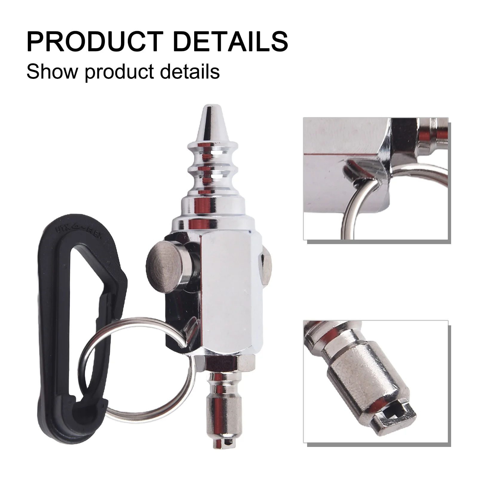 Diving Air Nozzle About 8 Cm 3.15 Inches Stainless Steel Diving Nozzle Precision Equipment Cleaning Clip Attachment