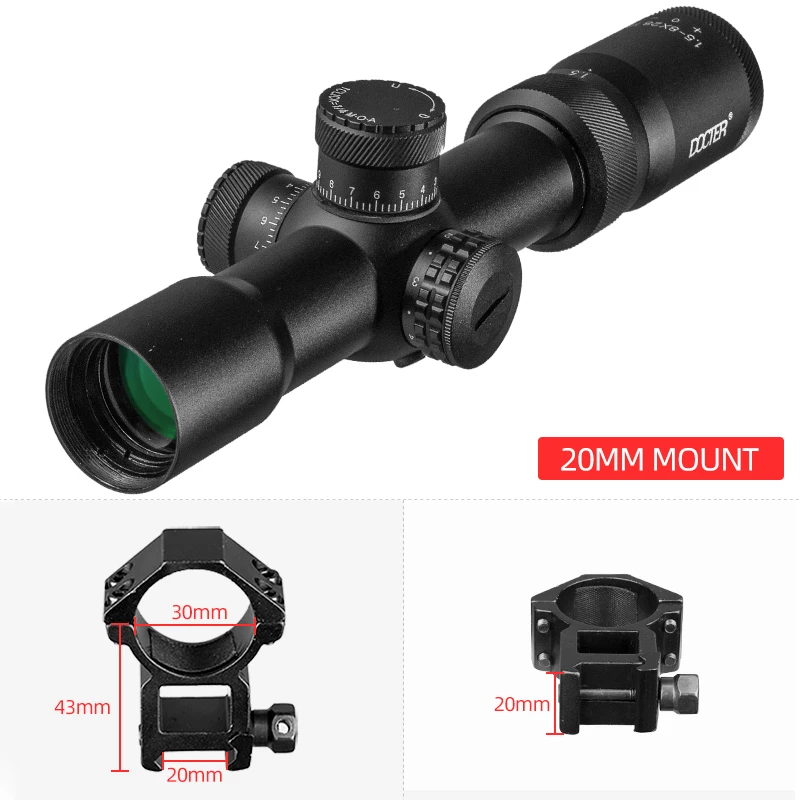 طبيب 1.5-8X28 الأشعة تحت الحمراء الصيد بندقية الهواء نطاق سلك Rangefinder شبكاني ميل دوت شبكاني Riflescope مشاهد بصرية تكتيكية Waterproo #4