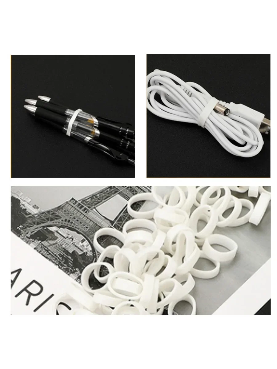 Breedte 5 mm Witte elastiekjes Hoge temperatuurbestendigheid Hoge elasticiteit Elastiek Diameter 15/50/60 mm - afbeelding 2