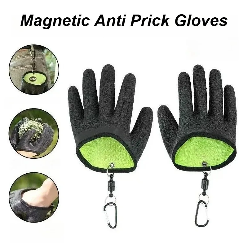 Gardening Magnetic Gloves Anti Prick， Planting Specific Gloves Portable Waterproof Garden Protective Gear