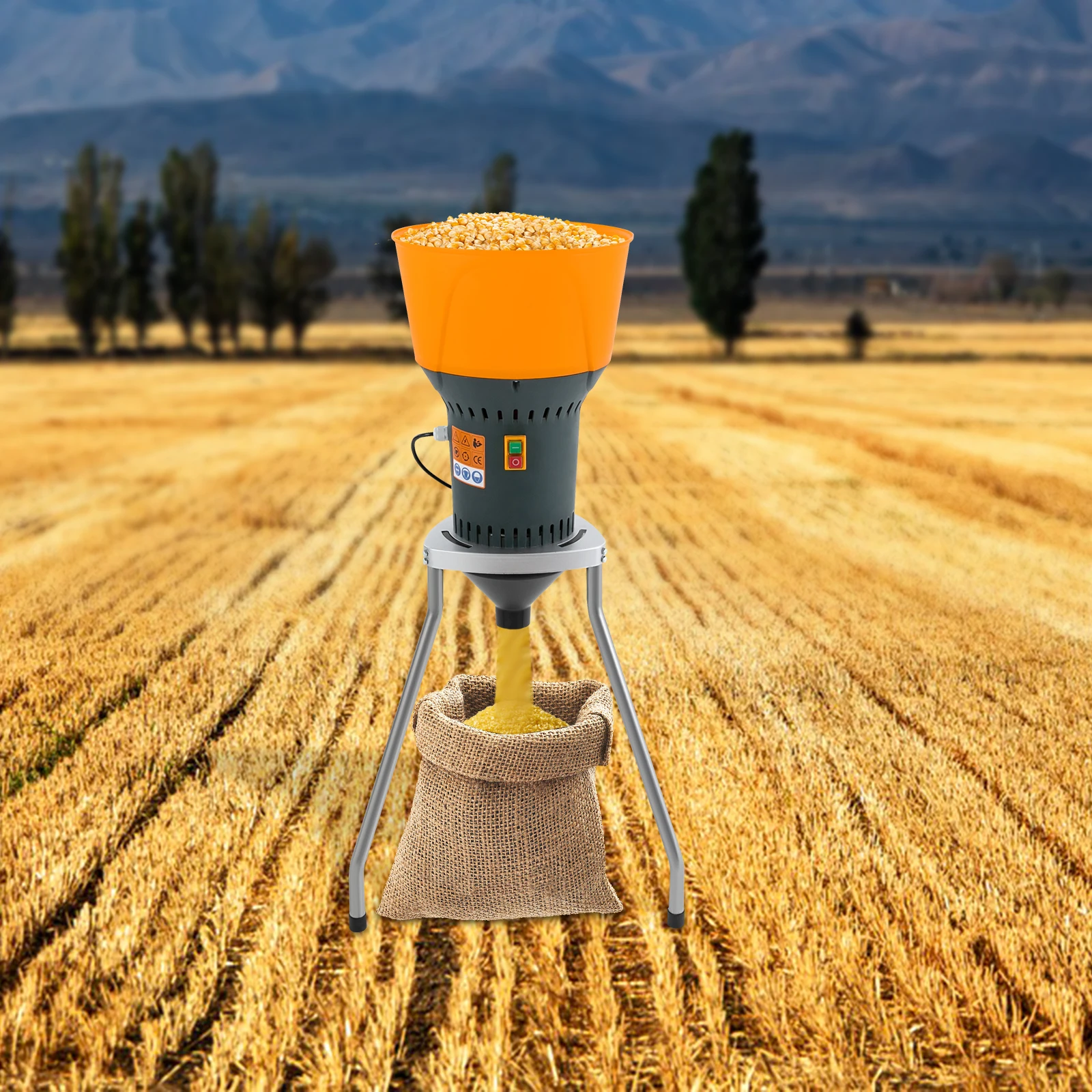 เครื่องบดเมล็ดพืชไฟฟ้า 50 ลิตร ประสิทธิภาพสูงสำหรับข้าวโพดแห้งและธัญพืช ชิ้นส่วนสแตนเลส เหมาะสำหรับใช้ในบ้านและฟาร์มขนาดเล็ก