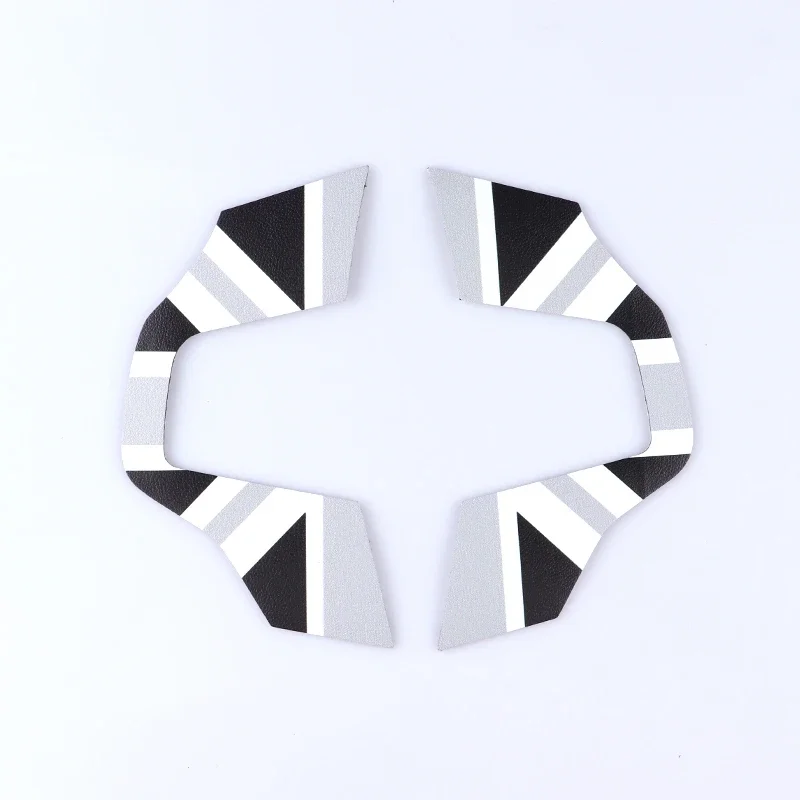 2PCS/SET For Mini U25 J01 J05 F65 F66 F67 2024 2025 Leather Car Steering Wheel Button Frame Sticker For Mini Car Accessories