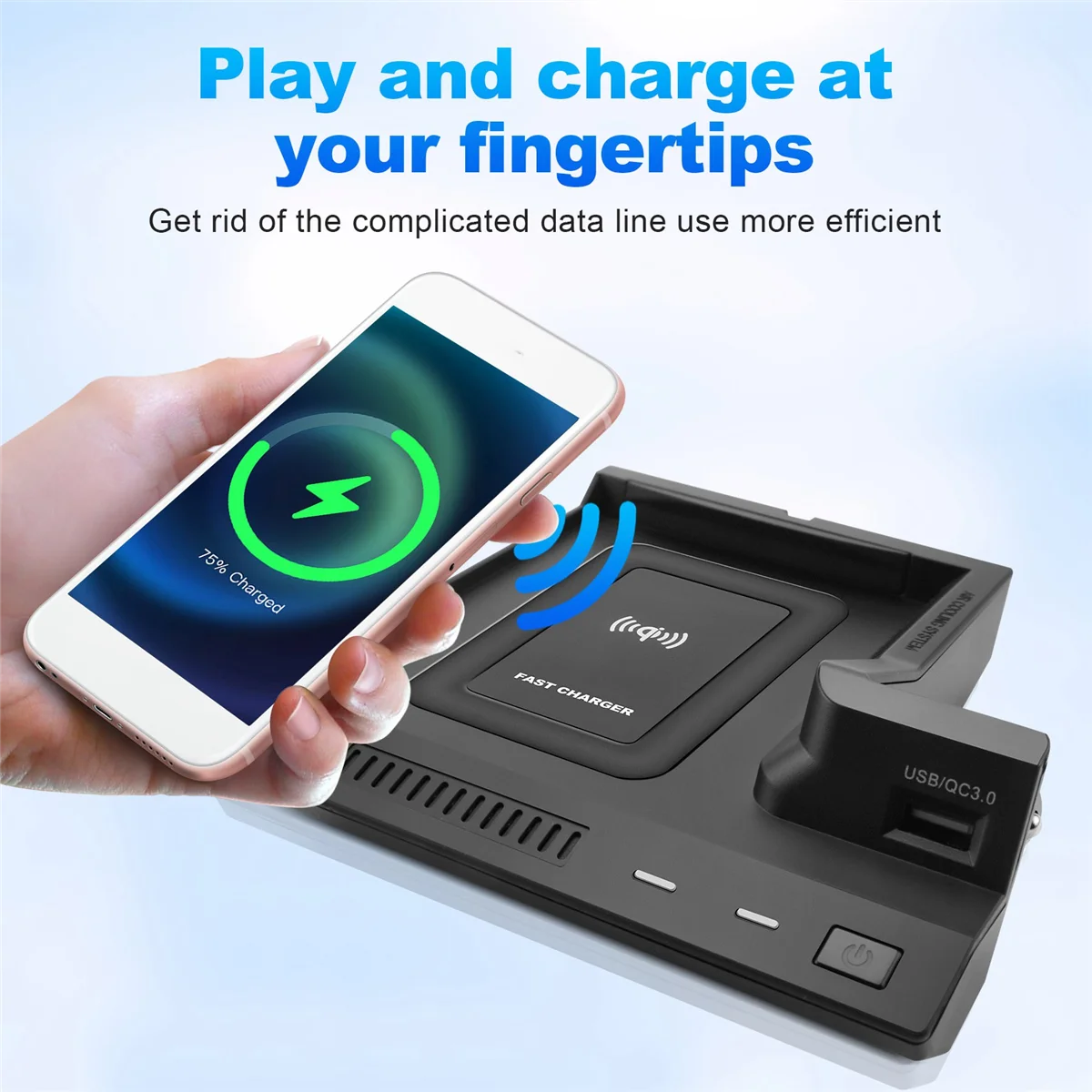 Y06A Car Fast Wireless Charger Phone Charger Charging Case Pad for C Class W205 C43 C63 X253 GLC Class