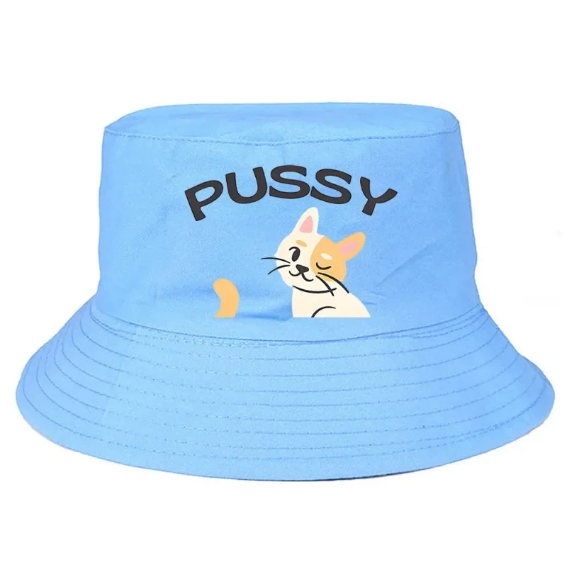 Pussy Eater Printed Bucket Hat Summer Foldable Bucket Hat Man Women Unisex Versatile Daily Outdoor Sunscreen Fishing Hunting Cap