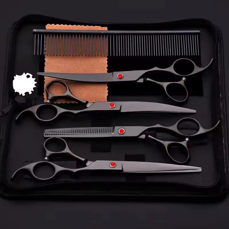Professional Colorful Pet Grooming Scissors Set Sharp Durable Dog Cat Hair Cutting Shears for Home Salon Groomer Bulk Wholesale