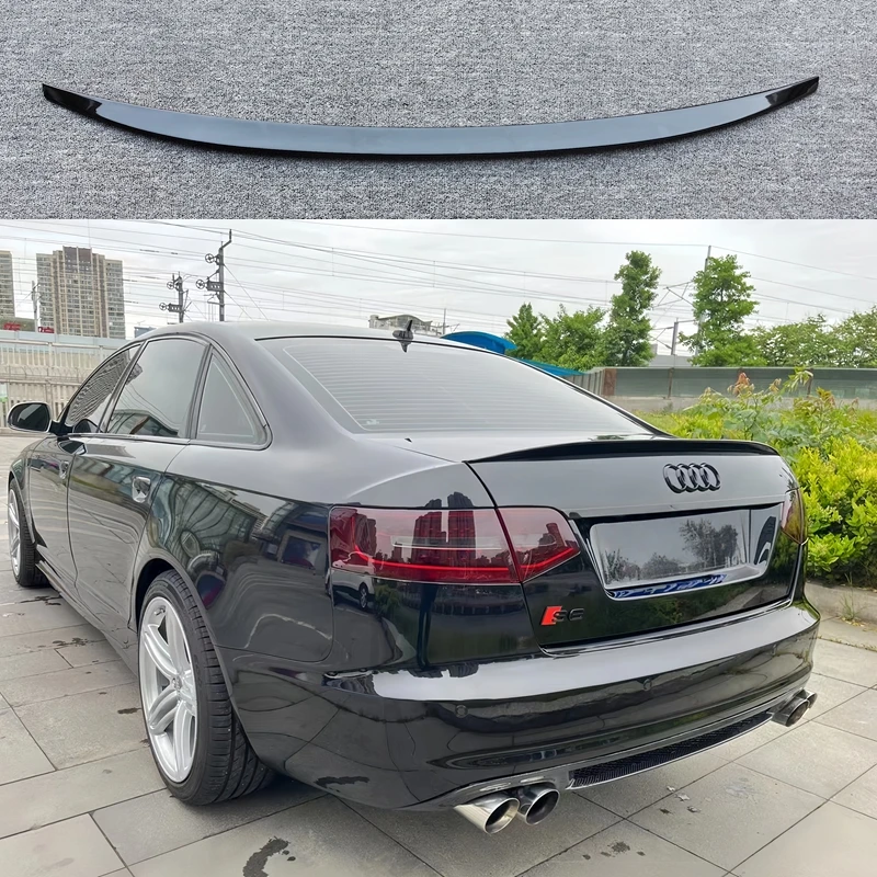 Für Audi A6 C6 Spoiler 2005 2006 2007 2008 2009 2010 2011 Hochwertiger ABS Farbiger Heckklappenspoiler Auto-Zubehör