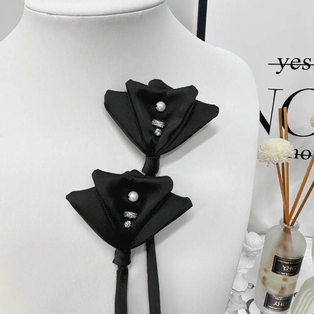 Модная одежда из органзы с вышивкой, аксессуары с цветами, черно-белое платье, сделай сам, декоративное украшение на грудь, цветочное платье