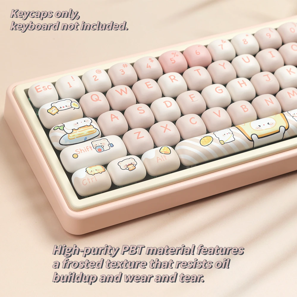 

New 120Key Side-Engraved Backlit Keycaps, CHERRY Profile PBT Double Shot 5-Sublimation, Durable Oil-Proof Stylish
