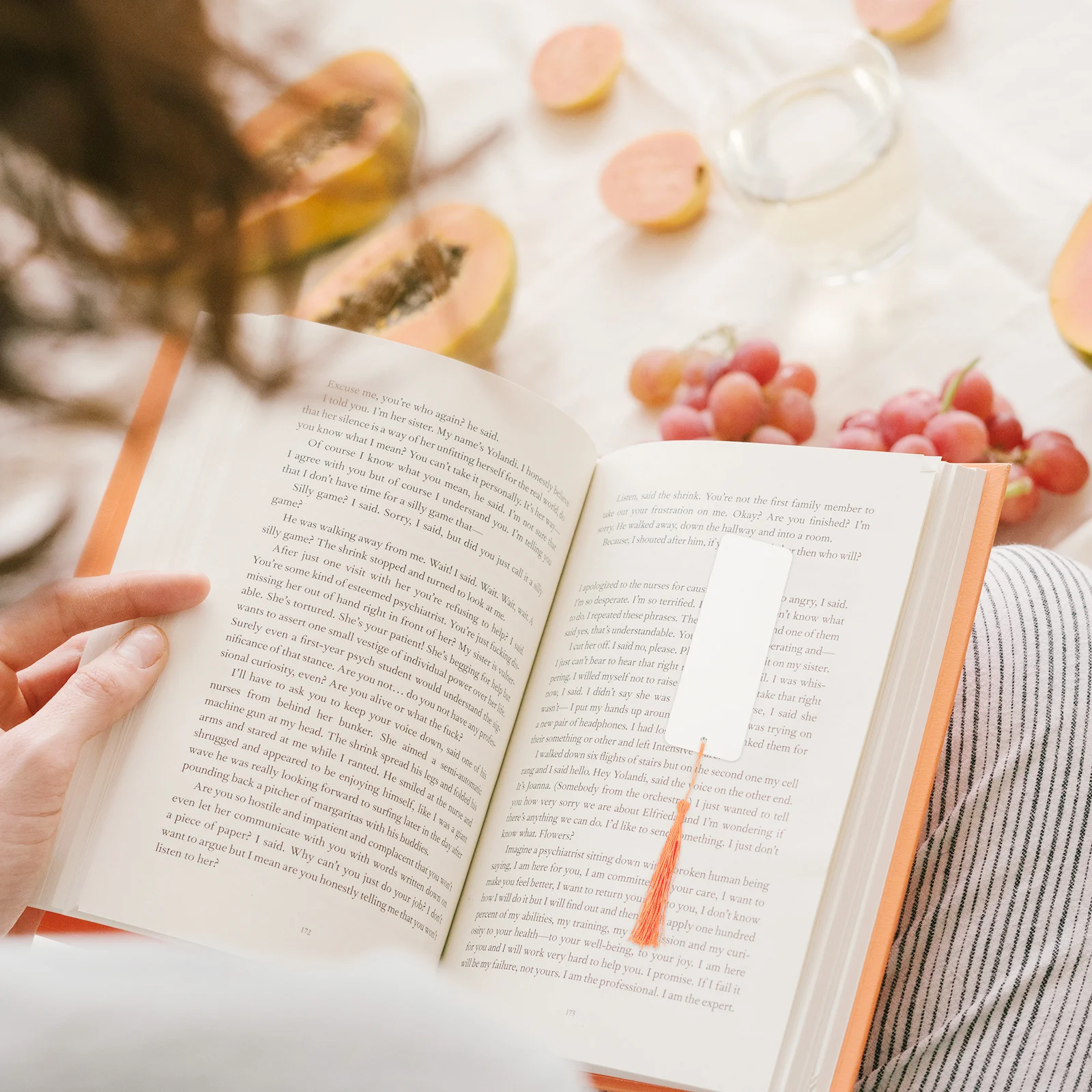 24Pcs Blank Bookmarks with Tassel Premium Cardstock DIY Writing Notes Learning Progress Tracker Gift for Readers