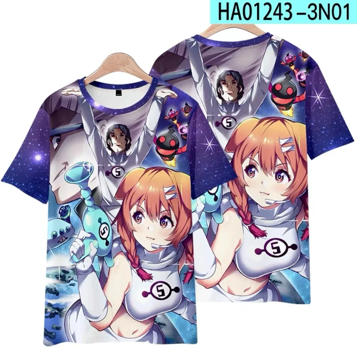 Vtuber inugami korone 3D press ã o camiseta ver ã o moda em torno do pesco ç o manga curta popular japon ê s harajuku streetwear