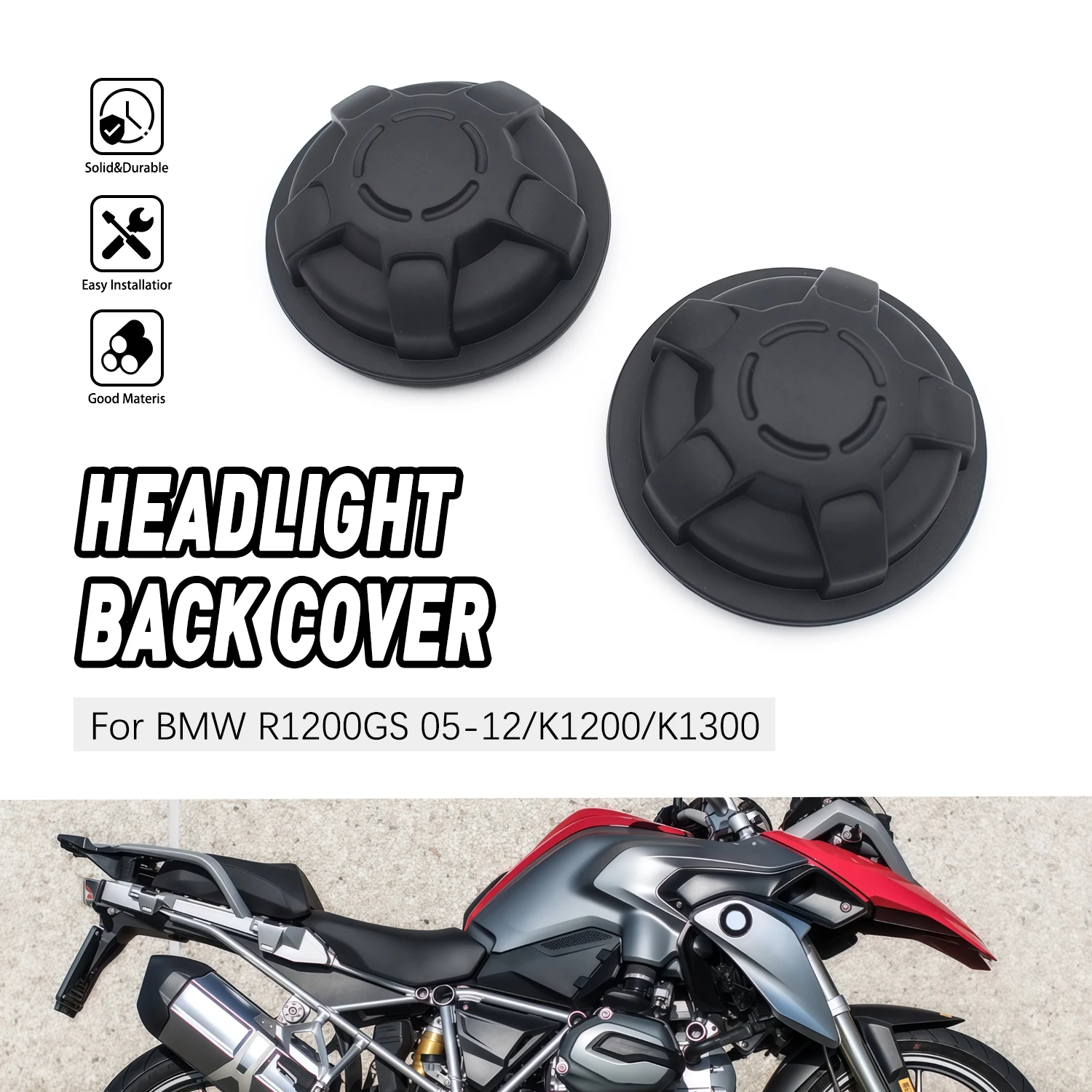 المصباح الخلفي غطاء مقاوم للماء غطاء أسود لسيارات BMW R1200GS 2005-2012 K1200 K1300 K1200GS K1200R 05840594 K1300R 05180519