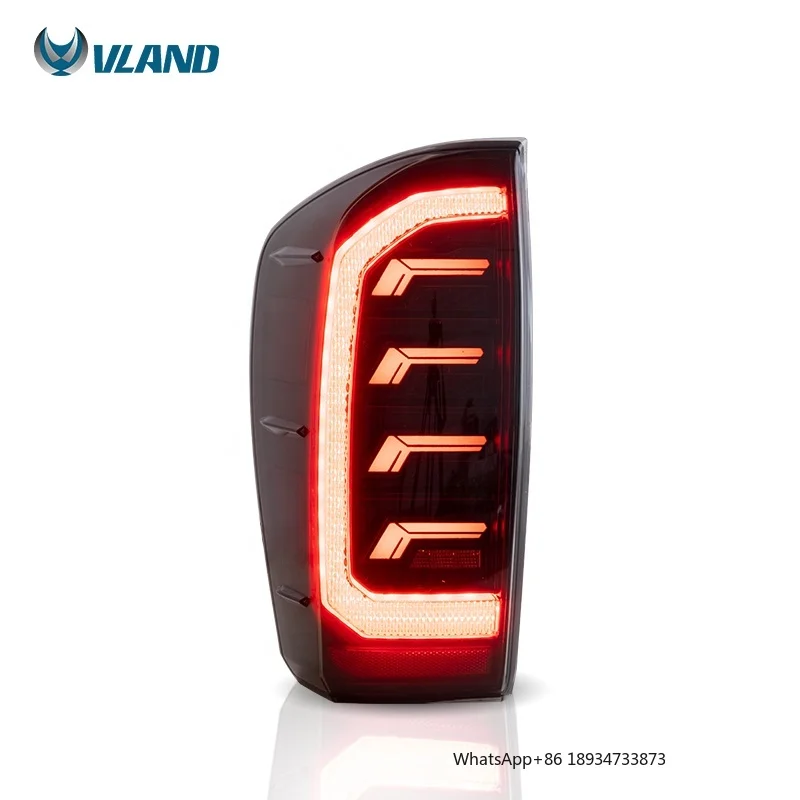 VLAND Factory Start up Animation DRL Full LED Rear Lamp Red Turn Signal 2016-2021 Tail lights For Toyota Tacoma