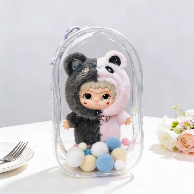 Transparent Protection Case for Plush Dolls Outdoor Walking Bag Handmade World Fourth Generation WaKuKu Toy Storage Bag
