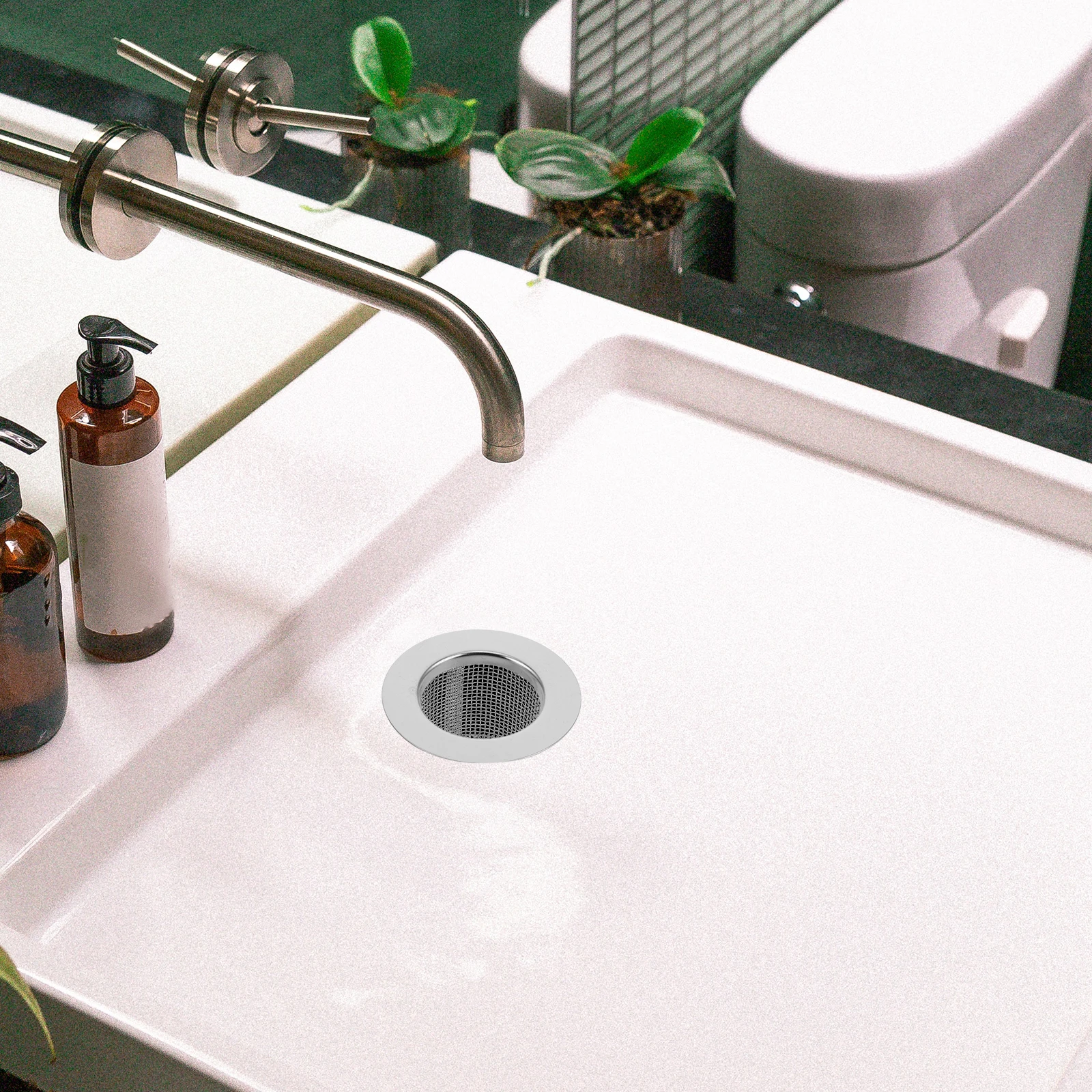 2 pezzi filtro di scarico in acciaio inossidabile raccoglitore per capelli filtro per lavandino del bagno cestello in rete per cucina doccia vasca da bagno 4 cm