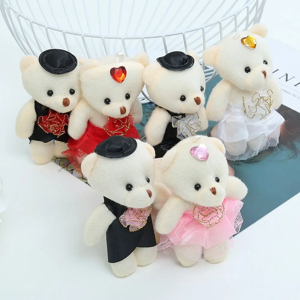 

12pcs/bag Plush Animal Bear Plush Foam Toys Cartoon Diy Mini Bear Flower Bouquet 11cm Plush Doll Cartoon Bouquet Doll