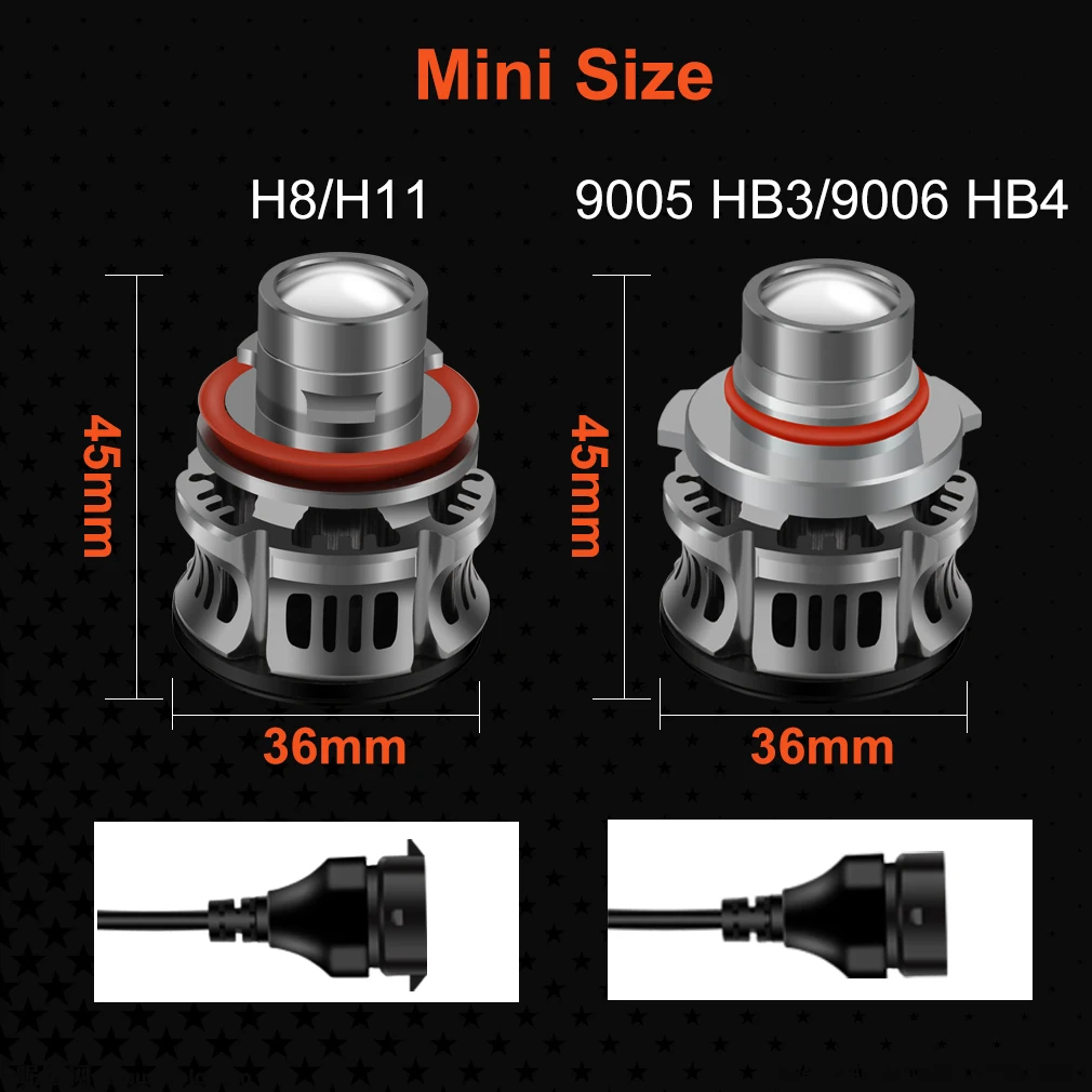 2Pcs H8 H9 H11 9005 HB3 9006 HB4 Car LED Canbus Fog Bulbs 6000K 3000K 8000K Auto Fog Lamp Day Running Light 100W 12V 24V