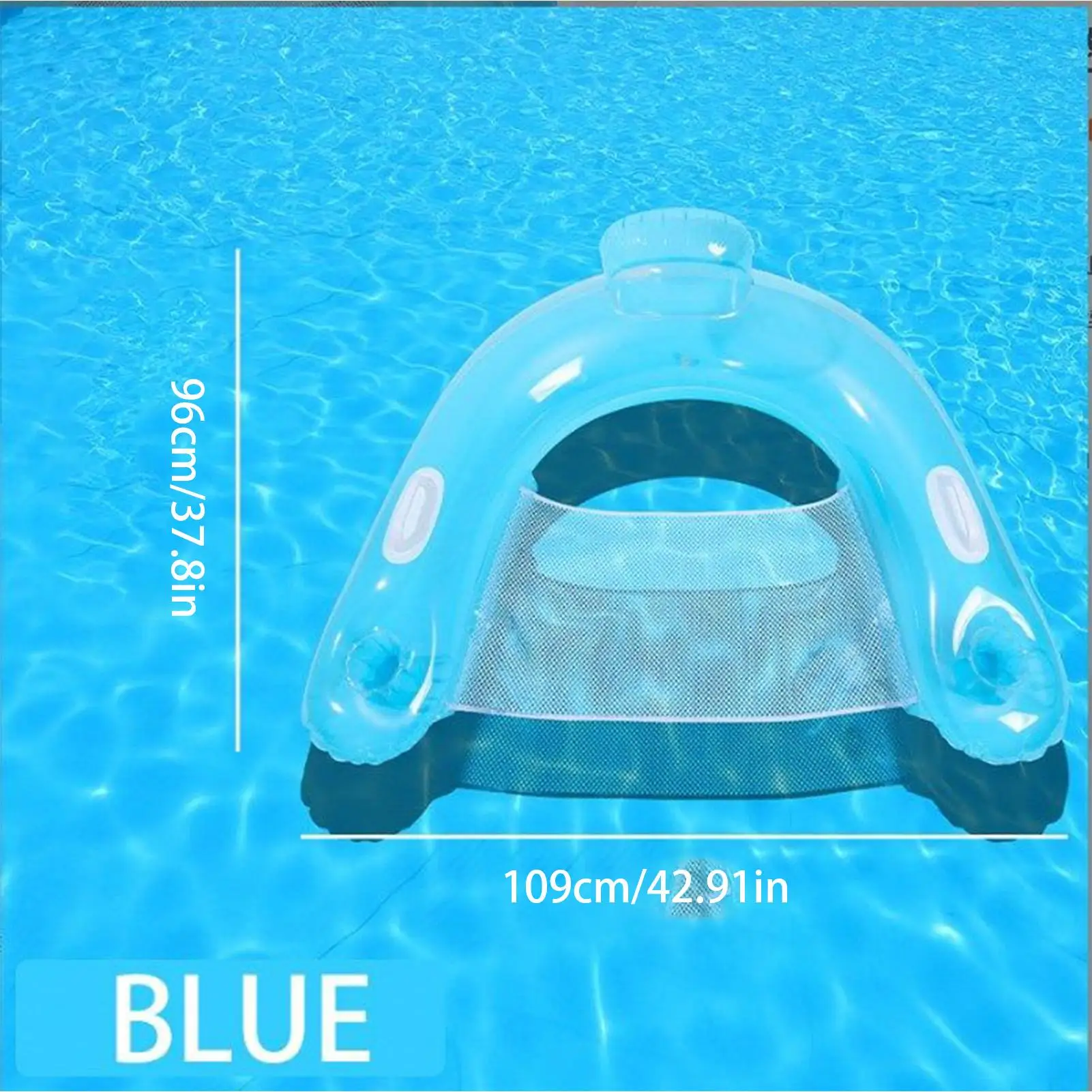 Silla flotante para piscina, silla inflable para piscina, flotadores de agua, cama flotante plegable, accesorios de natación portátiles para mujeres, hombres y niños