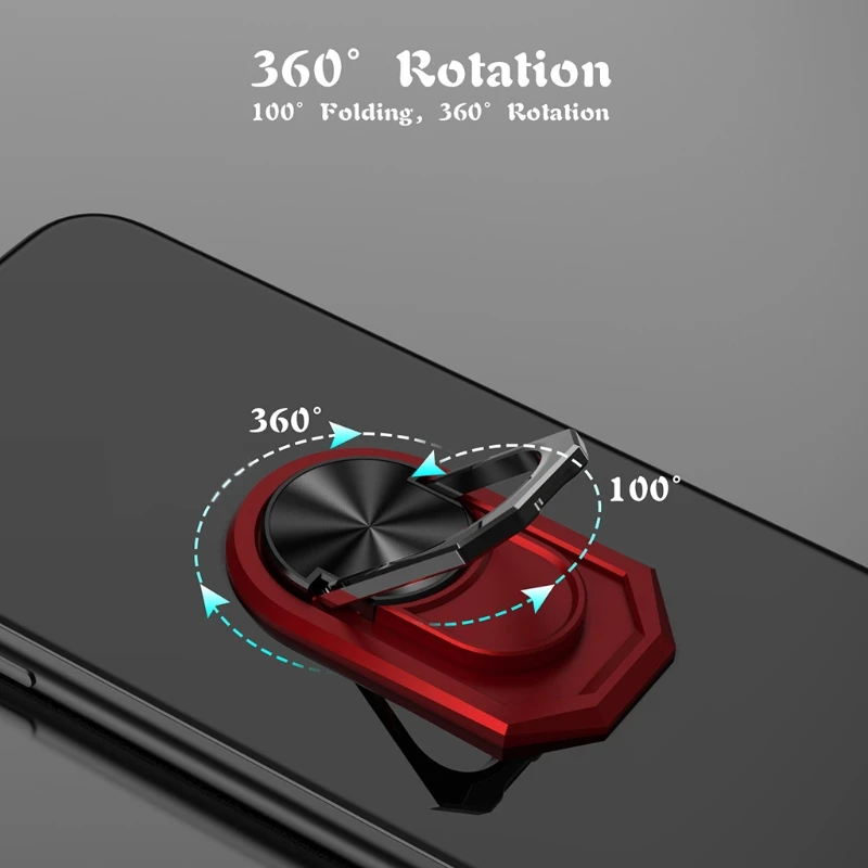 ที่วางโทรศัพท์มือถือมัลติฟังก์ชั่น 360 ° Rotation Phone Folding Ring Holder