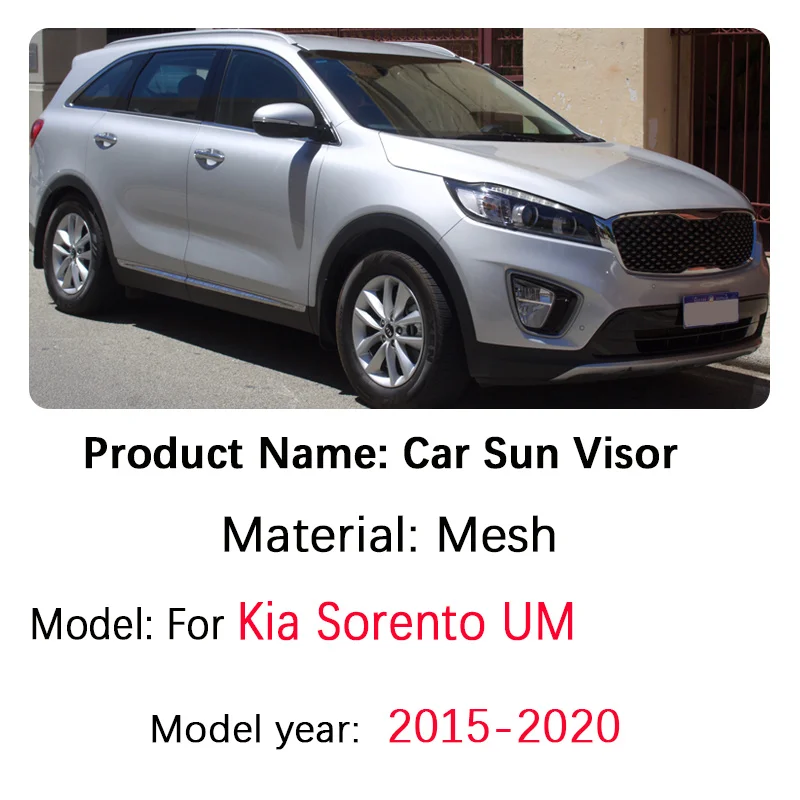 For Kia Sorento 2015-2020 UM MK3 Car Mesh Sunshades Window Sun Visors Magnetic Privacy Curtain Anti Mosquito Auto Accessories