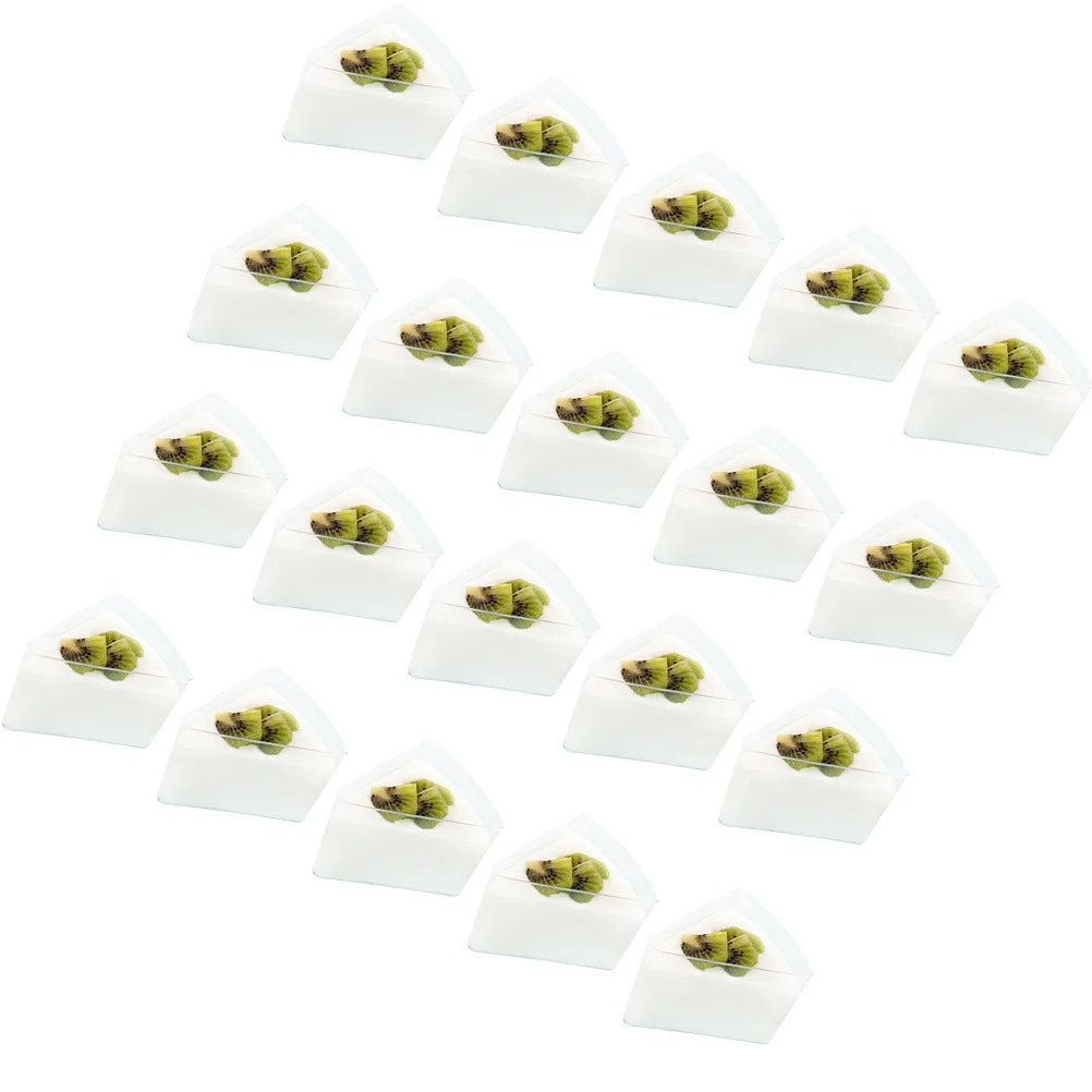 

20pcs Yogurt Mousse Cups Clear Disposable Dessert Containers Triangle Shaped For Jelly Pudding Ice Cream Serving Wedding Party