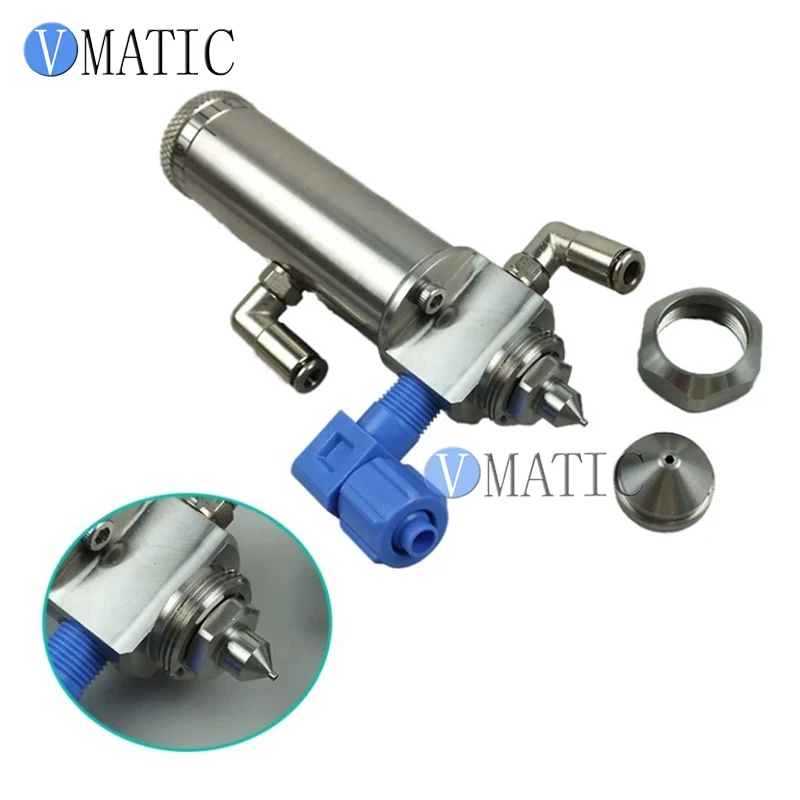 Precision Stainless Steel Pneumatic Dispensing Valve, Anti-Clogging Spray Nozzle for Ink/Alcohol/Grease, Auto Dispenser Part