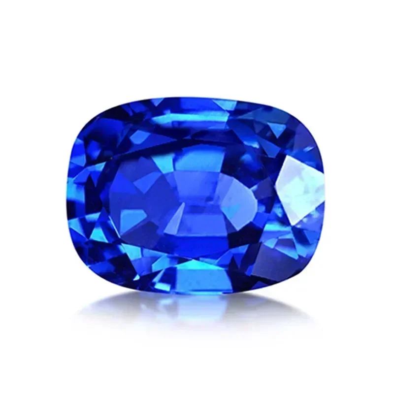 

Lab Grown Sapphire Rectangular Cushion Royal Blue VVS1 Gemstone for Diy Jewelry Making Selectable AGL Certificate