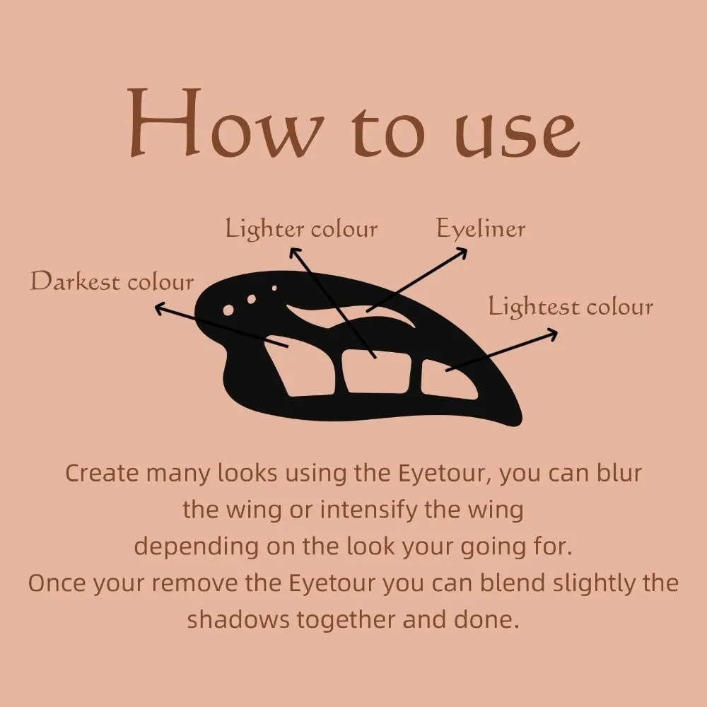 4PCS Reusable Eyeshadow Stencils Template Shape Auxiliary Eye Shadow Template Mold Structure Eye Makeup Seal Beginners