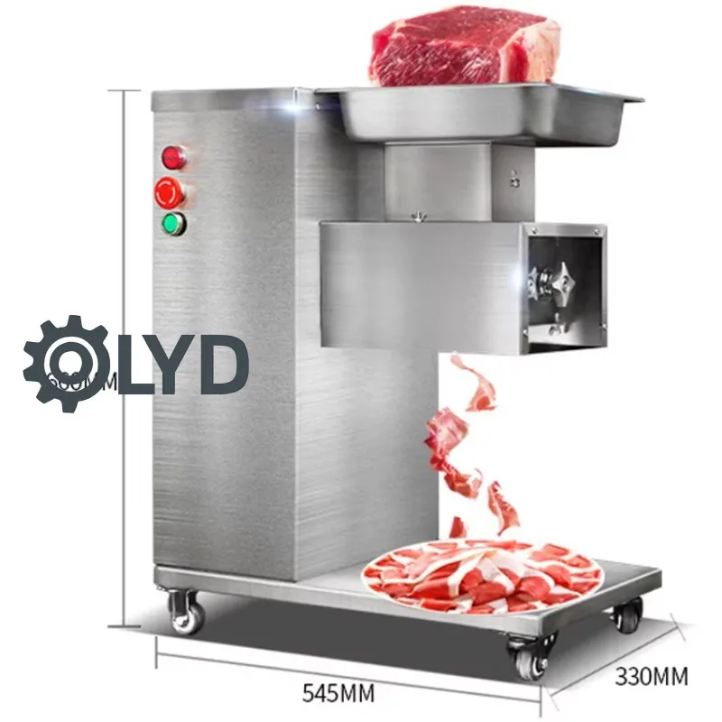 High Productivity Food Grade Meat Processing Equipment Frozen Meat Cutter Meat Slicer Shredder for Commercial Kitchen
