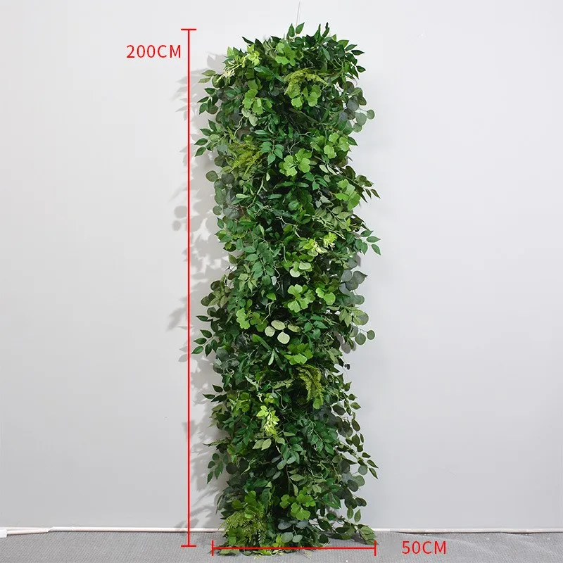 Uflower الخضرة النبات الزفاف الديكور الطريق الرائدة ديكور الجدول كرة زهرية في الهواء الطلق النباتات الاصطناعية تشكيلة صف الزهور #6