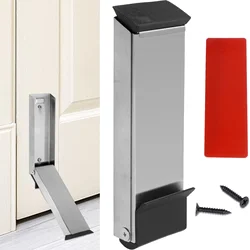 Door Stoppers Pedal Kick Down Door Stop Self Adhesive Door Holder No Drilling Door Stoppers Stainless Steel Anti-Slip Doorstop