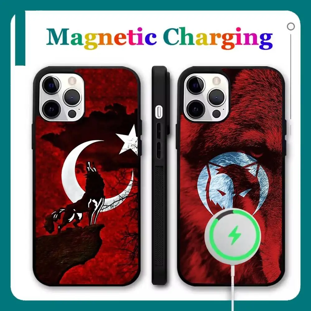 

Turk Wolf Turkey Flag Phone Case For iPhone 17,16,15,14,13,12,11,Pro,Max,Plus,Mini,Air,SE New Magsafe Magnetic Wireless Charging