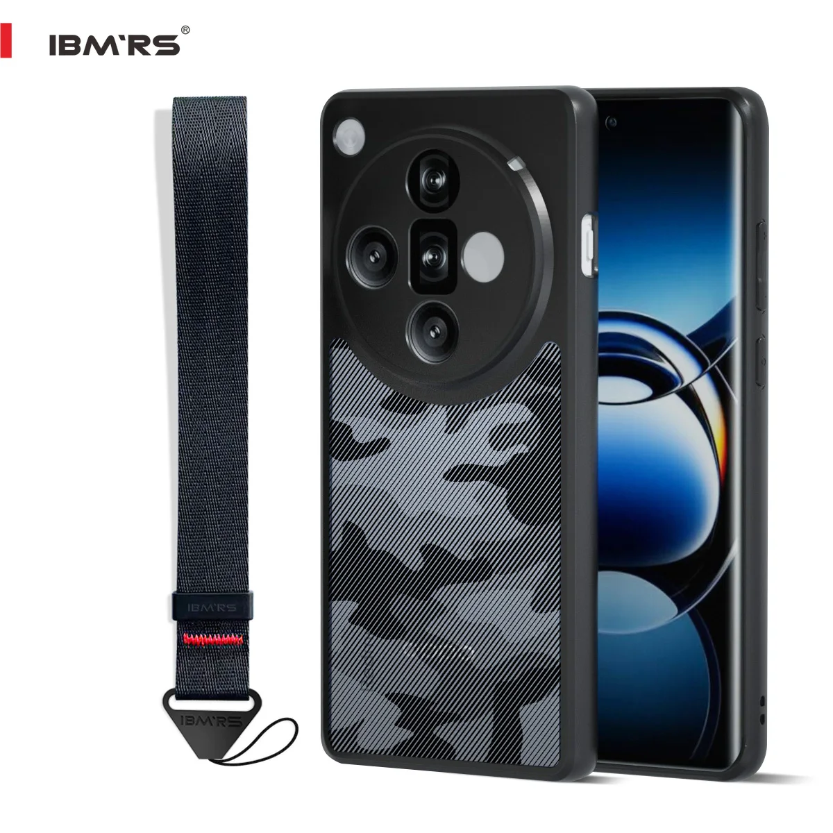 

IBMRS for OPPO Find X7/X7 Ultra Case , Camo Shockproof Protective Cover with Lanyard Hole, Anti-Scratch Hard Back Case