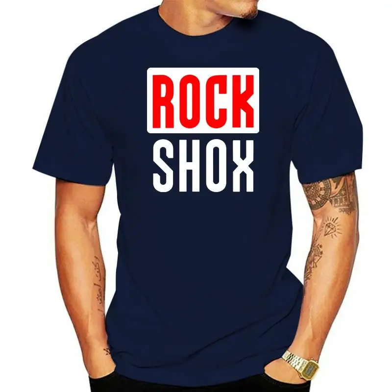 men o-neck short sleeve tshirt male cotton top tees Rockshox Shock Suspension Mountain Mtb T Shirt for man drop shipping