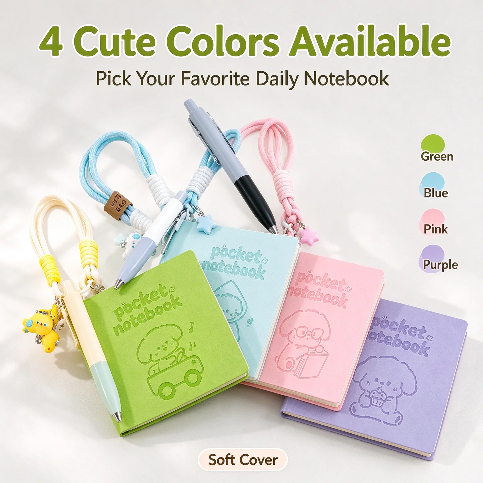 High Value Neutral Pen Portable Pocket Book Office Book Thickened Notepad Exquisite Mini Handbook Lanyard Hand Carry