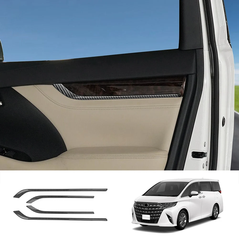 Car Door Interior Trim Strip for Toyota ALPHARD VELLFIRE 30 Series 2015-2022 Car Interior Accessories Carbon Fiber