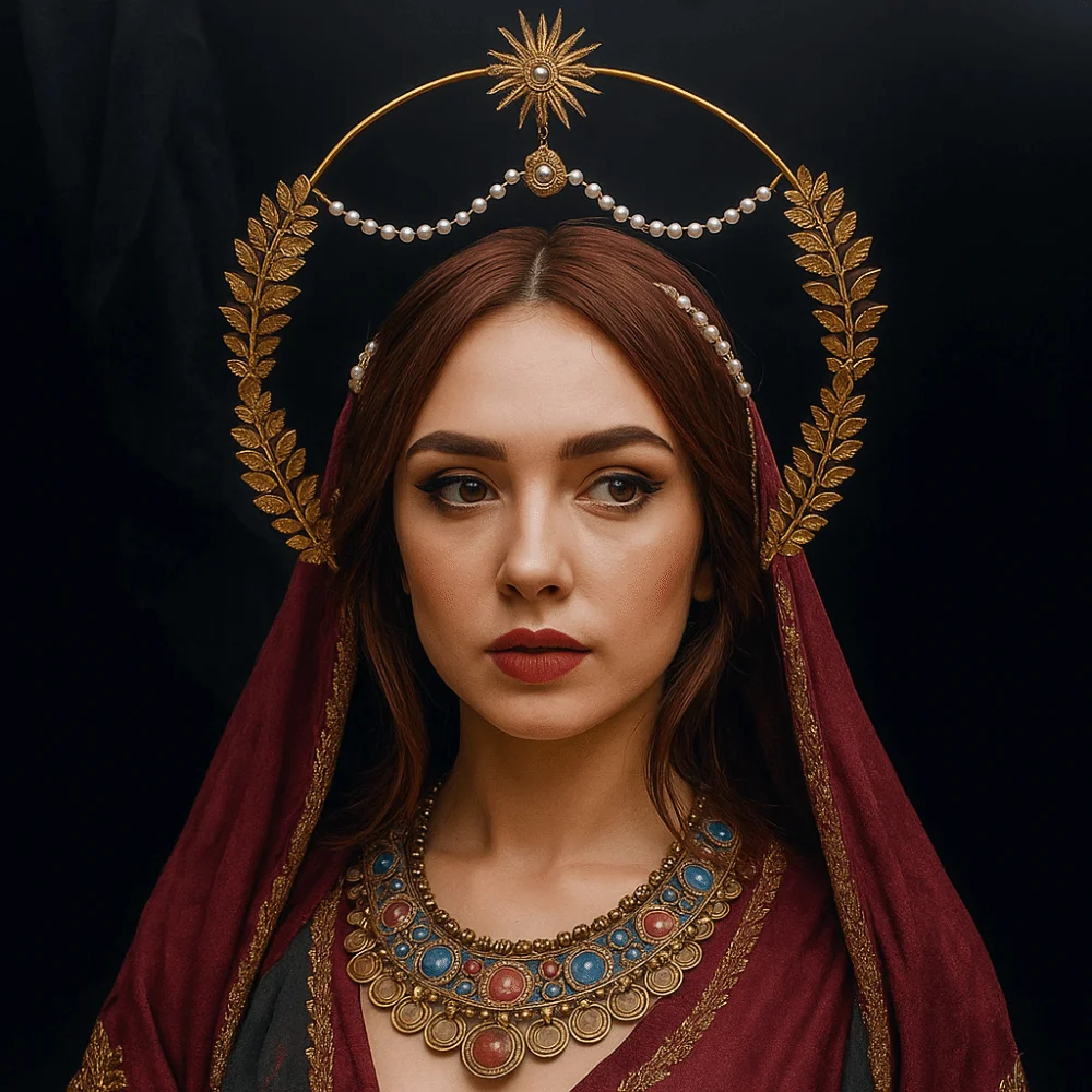 

Fashion Sun God Halo Headband Star Gold COSPLAY Hair Hoop Fashion Show Hair Accessories Pearl Tiara Headdress Character Dress Up