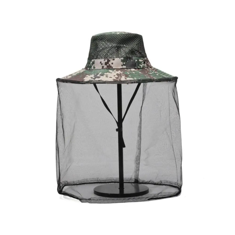 Outdoor Sunscreen Mosquito Hat Repellent Protection Foldable Bucket Hat Hidden Net Mesh Insect Bee Protection Insect Proof Cap