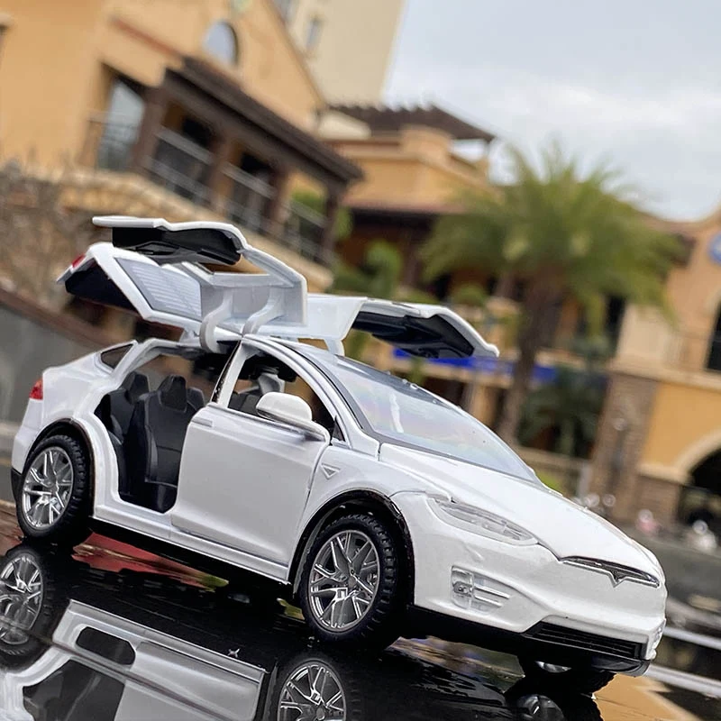 1:32 Model X Model S SUV Alloy Car Model Diecasts Metal Simulation Toy Vehicles Car Model Sound Light Collection Childrens Gifts