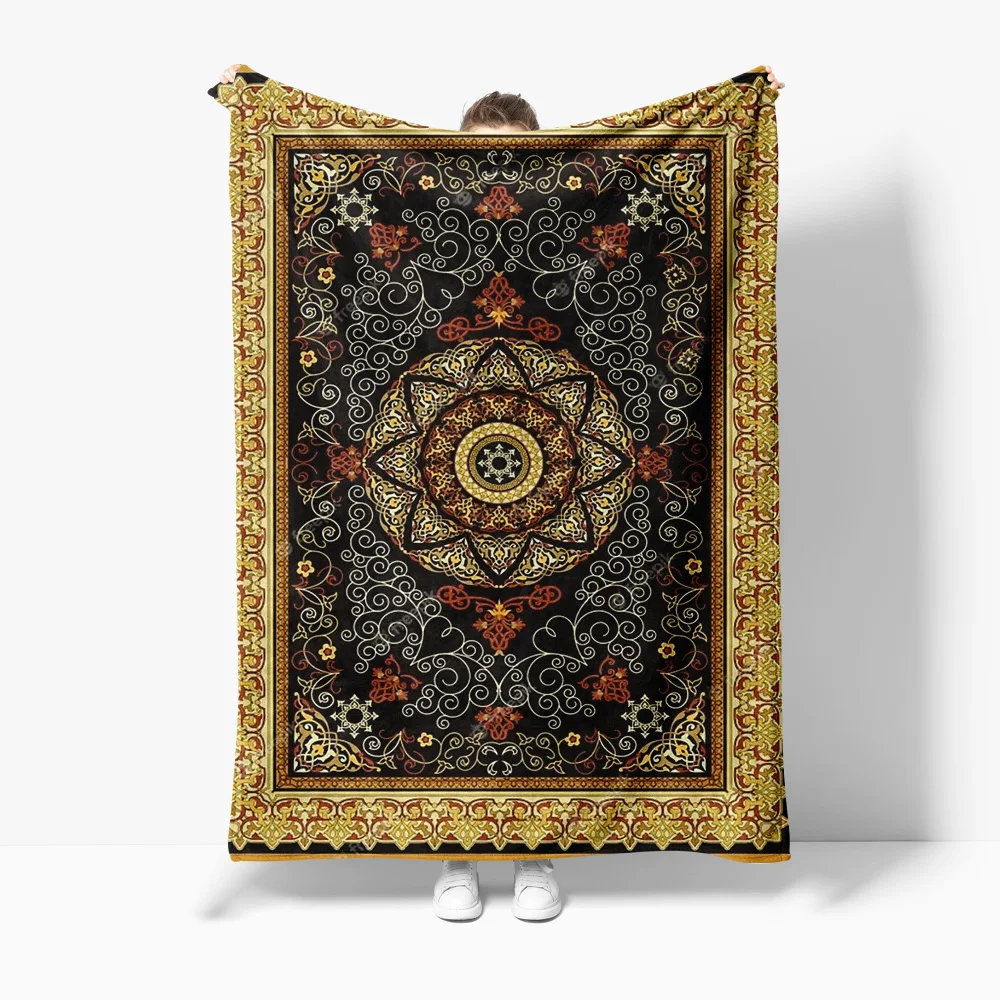 

Декоративное одеяло в стиле бохо с мандалой, психоделическое одеяло для кровати, покрывало для кровати с этническим узором, декоративное одеяло для дивана